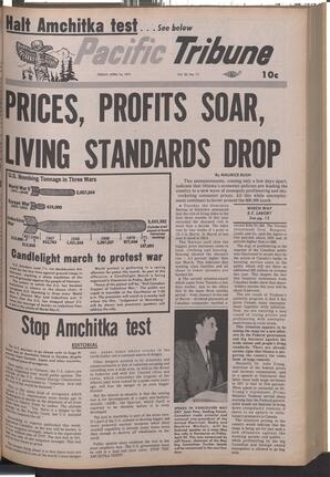   The Pacific Tribune - Friday, April 16, 1971   , page 1