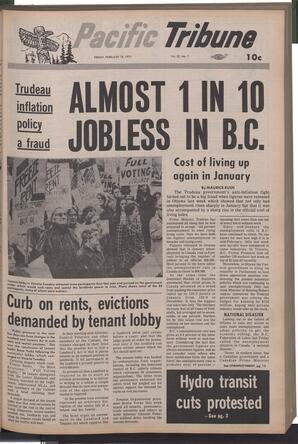   The Pacific Tribune - Friday, February 19, 1971   , page 1
