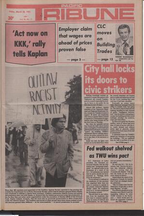   The Pacific Tribune - Friday, March 20, 1981   , page 1