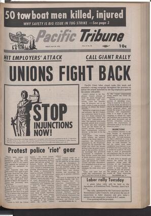   The Pacific Tribune - Friday, May 29, 1970   , page 1