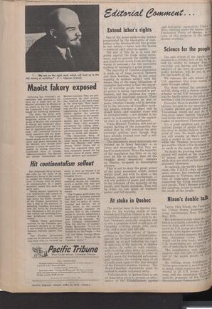   The Pacific Tribune - Friday, April 24, 1970   , page 4