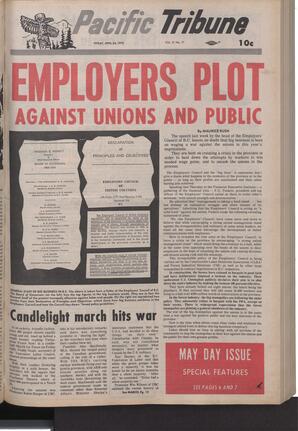   The Pacific Tribune - Friday, April 24, 1970   , page 1