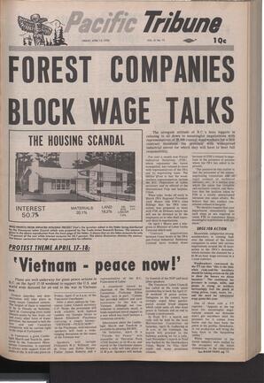   The Pacific Tribune - Friday, April 10, 1970   , page 1