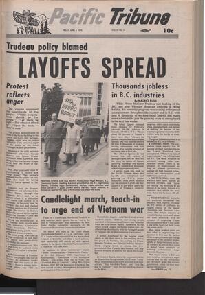   The Pacific Tribune - Friday, April 3, 1970   , page 1