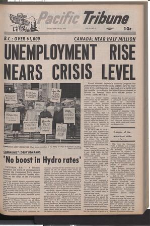   The Pacific Tribune - Friday, February 20, 1970   , page 1