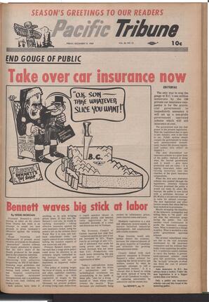   The Pacific Tribune - Friday, December 19, 1969   , page 1