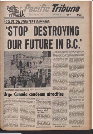   The Pacific Tribune - Friday, December 5, 1969   , page 1