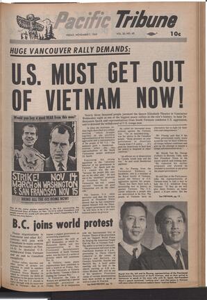   The Pacific Tribune - Friday, November 7, 1969   , page 1