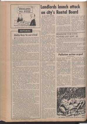   The Pacific Tribune - Friday, September 12, 1969   , page 2