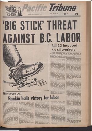   The Pacific Tribune - Friday, September 5, 1969   , page 1