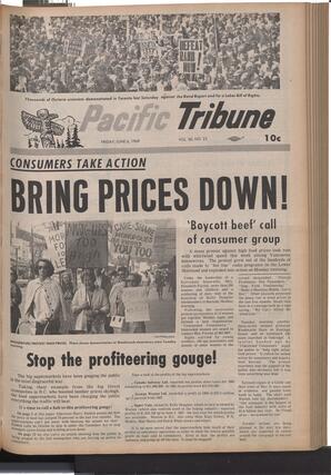   The Pacific Tribune - Friday, June 6, 1969   , page 1