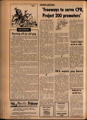   The Pacific Tribune - Friday, April 25, 1969   , page 2