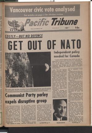   The Pacific Tribune - Friday, December 20, 1968   , page 1