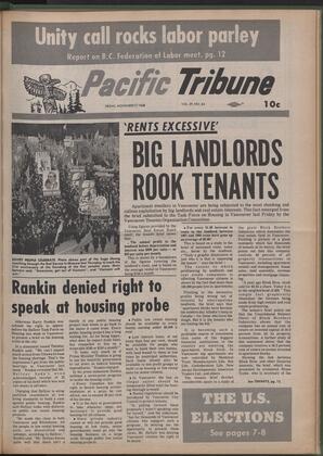   The Pacific Tribune - Friday, November 15, 1968   , page 1