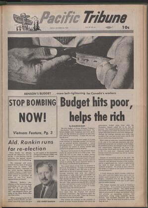   The Pacific Tribune - Friday, October 25, 1968   , page 1