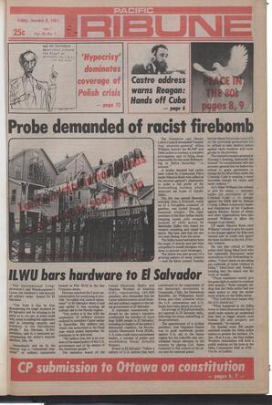   The Pacific Tribune - Friday, January 9, 1981   , page 1