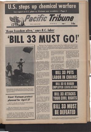   The Pacific Tribune - Friday, March 8, 1968   , page 1