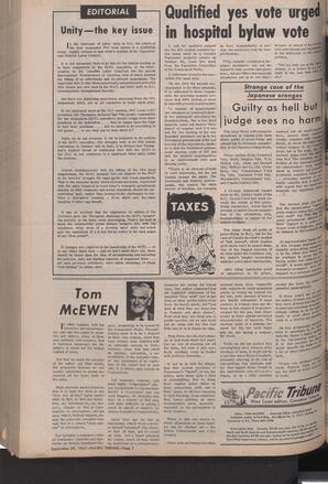   The Pacific Tribune - Friday, September 29, 1967   , page 2