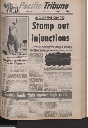   The Pacific Tribune - Friday, July 21, 1967   , page 1