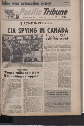   The Pacific Tribune - Friday, February 24, 1967   , page 1