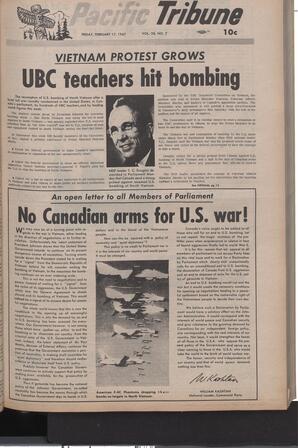   The Pacific Tribune - Friday, February 17, 1967   , page 1