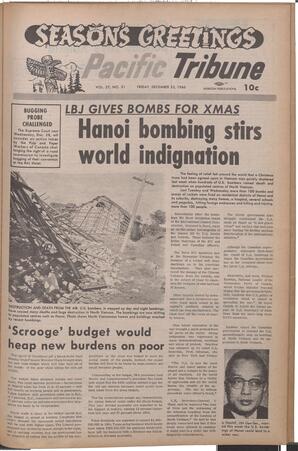   The Pacific Tribune - Friday, December 23, 1966   , page 1