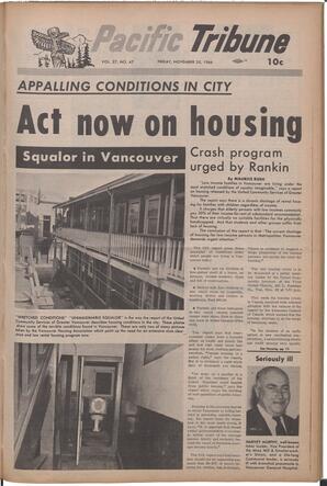   The Pacific Tribune - Friday, November 25, 1966   , page 1