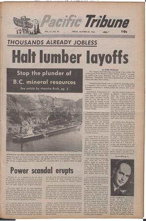  The Pacific Tribune - Friday, October 28, 1966   , page 1