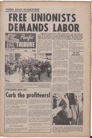   The Pacific Tribune - Friday, October 7, 1966   , page 1