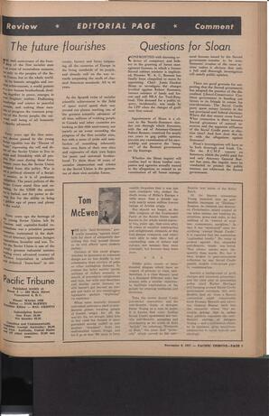   The Pacific Tribune - Friday, November 8, 1957   , page 5