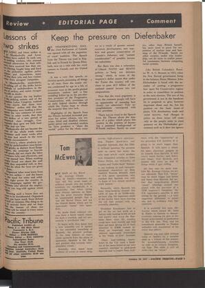   The Pacific Tribune - Friday, October 18, 1957   , page 5