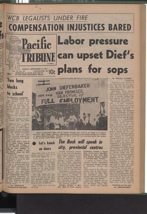   The Pacific Tribune - Friday, September 27, 1957   , page 1