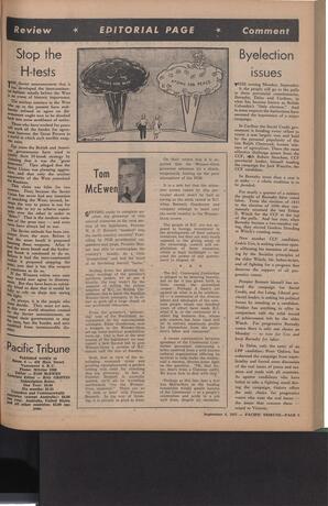   The Pacific Tribune - Friday, September 6, 1957   , page 5