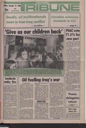   The Pacific Tribune - Friday, October 17, 1980   , page 1