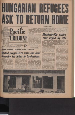   The Pacific Tribune - Friday, September 6, 1957   , page 1