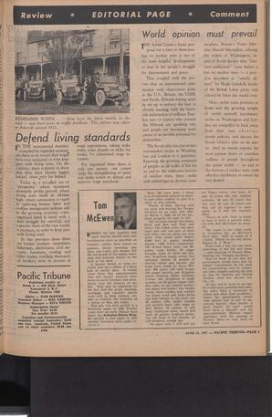   The Pacific Tribune - Friday, June 21, 1957   , page 5