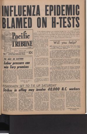   The Pacific Tribune - Friday, June 21, 1957   , page 1