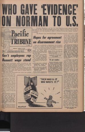   The Pacific Tribune - Friday, April 19, 1957   , page 1