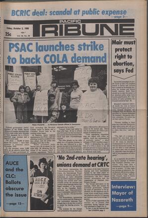   The Pacific Tribune - Friday, October 3, 1980   , page 1