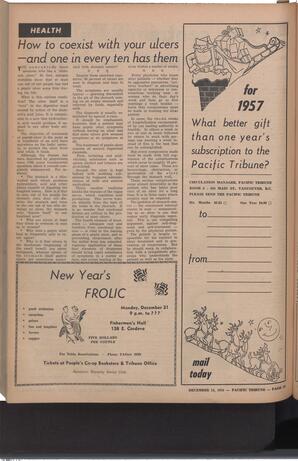   The Pacific Tribune - Friday, December 14, 1956   , page 12