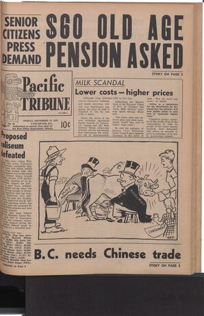   The Pacific Tribune - Friday, December 14, 1956   , page 1