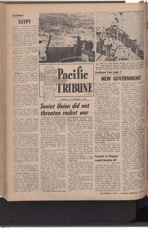   The Pacific Tribune - Friday, November 9, 1956   , page 16