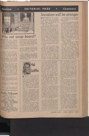   The Pacific Tribune - Friday, October 26, 1956   , page 7