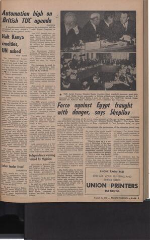   The Pacific Tribune - Friday, August 31, 1956   , page 3