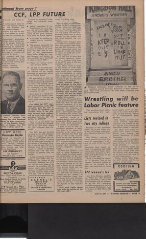   The Pacific Tribune - Friday, July 27, 1956   , page 9