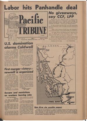   The Pacific Tribune - Friday, May 18, 1956   , page 1