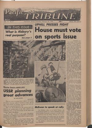   The Pacific Tribune - Friday, February 24, 1956   , page 1