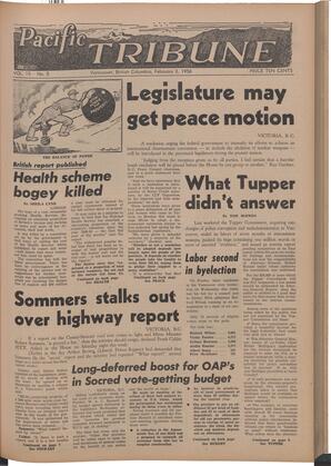   The Pacific Tribune - Friday, February 3, 1956   , page 1
