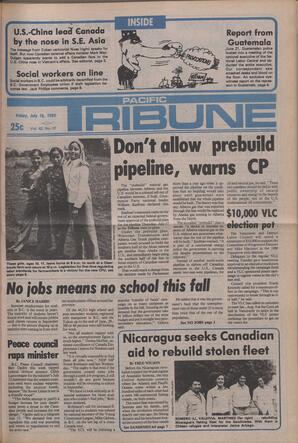   The Pacific Tribune - Friday, July 18, 1980   , page 1