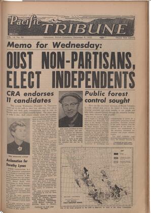   The Pacific Tribune - Friday, December 9, 1955   , page 1